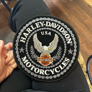 Harley-Davidson Black and Silver Patch